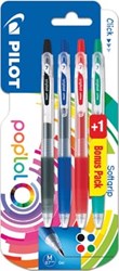 Pilot gelroller Pop'lol blister van 3 + 1 gratis in geassorteerde kleuren