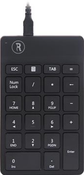 R-GO Numpad Break, los numeriek toetsenbord with cable black