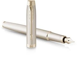 Parker IM Monochrome vulpen Champagne fijn giftbox