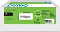 Dymo etiketten LabelWriter 57 x 32mm wit 6 x 1000 etiketten