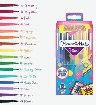 Fineliner Paper Mate Flair retro medium assorti blister à 16 stuks-2