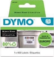 Dymo etiketten LabelWriter 70 x 54 mm voor voedingsindustrie wit 400 etiketten-2