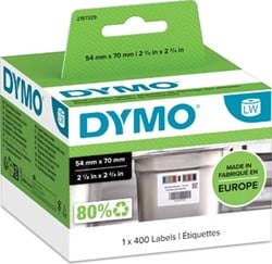 Dymo etiketten LabelWriter 70 x 54 mm voor voedingsindustrie wit 400 etiketten
