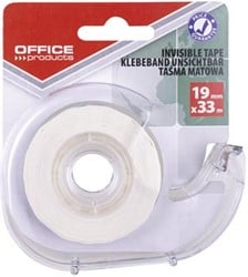 Office Products plakband  19 mm x 33m  transparant  blister met 1 afroller met 1 rolletje