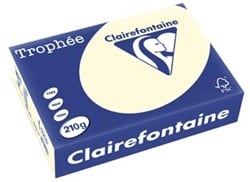 Gekleurd papier  A4  210 g  250 vel  crème Clairefontaine Trophée Pastel