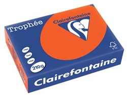 Gekleurd papier A4 kardinaalrood Clairefontaine Trophée Intens 210 gr 250 vel