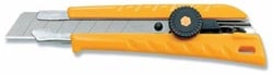 Afbreekmes 18 mm geel Olfa Cutter L-1 Green