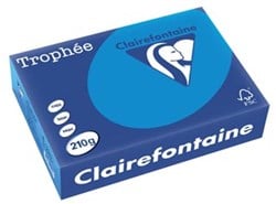 Clairefontaine Trophée Intens, gekleurd papier, A4, 210 g, 250 vel, turkoois