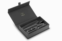 Parker IM vulpen en balpen, duoset, giftbox en etui, zwart