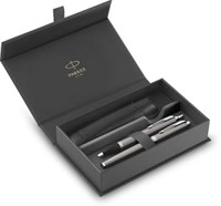 Parker IM vulpen en balpen, duoset, giftbox en etui, zilver