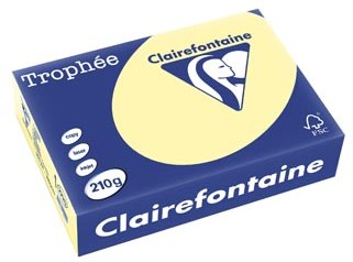 Clairefontaine gekleurd papier Trophée Pastel A4 210 g 250 vel kanariegeel
