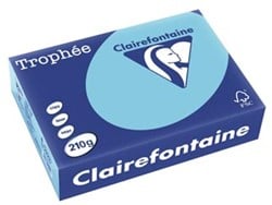 Clairefontaine Trophée Pastel, gekleurd papier, A4, 210 g, 250 vel, helblauw