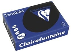 Clairefontaine gekleurd papier Trophée Pastel A4 210 g 250 vel zwart