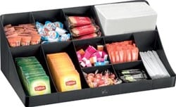 Organisatie element voor de koffiehoek of keuken 11 compartimenten kleur zwart