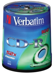 VERBATIM CDR80 700MB 52x (100) SP 43411 spindle extra protection