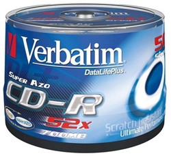 Verbatim CD-R 700MB 80min 52x Crystal Surface 43343 spindle crystal