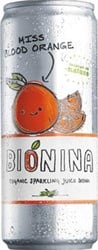 Bloedsinaasappelsap Bionina Miss Blood Orange blik van 33cl pak van 24 stuks
