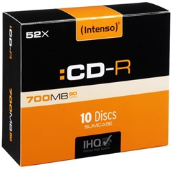 INTENSO CDR80 700MB 52x (10) SC 1001622 Slim Case