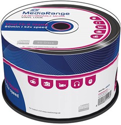 MEDIARANGE CDR80 700MB 52x (50) SP MR225 spindel vinyl retro disc black