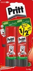 Lijmstift Pritt 43gr 2e halve prijs blister à 2 stuks