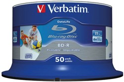 VERBATIM BD-R 25GB 6x (50) CB WORM 43812 cake box inkjet printable
