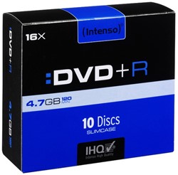 INTENSO DVD+R 4.7GB 16x (10) SC 4111652 Slim Case