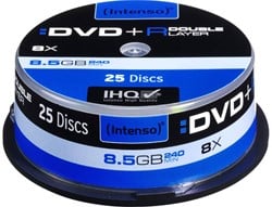 INTENSO DVD+R DL 8.5GB 4x (25) CB 4311144 Cake Box