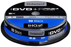 INTENSO DVD+R DL 8.5GB 8x IW(10) CB 4381142 cake box inkjet printable