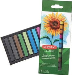 Derwent softpastels Academy , blister van 12 stuks in geassorteerde kleuren