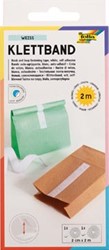 Zelfklevend klittenband op rol 2m x 20mm wit