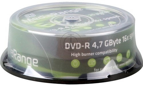 MEDIARANGE DVD-R 4.7GB 16x (25) CB MR403 Cake Box