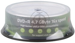 MEDIARANGE DVD+R 4.7GB 16x IW (25) CB MR408 Cake Box inkjet printable
