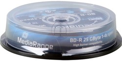 MEDIARANGE BD-R 25GB 4x IW (10) CB WHITE MR496 blu-ray cake box inkjet printable