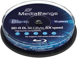 MEDIARANGE BD-R DL 50GB 6x (10) CB WORM MR507 Blu-Ray Cake Box
