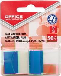 Office Products index 25 x 43 mm blister van 50 tabs blauw