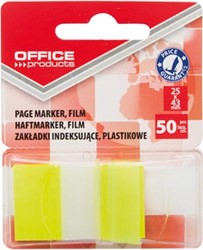 Office Products index 25 x 43 mm blister van 50 tabs geel
