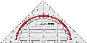 Geodriehoek 16 cm M+R