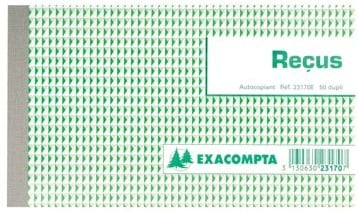 Exacompta ontvangsten 10,5 x 18 cm Franstalig dupli 2 x 50 vel