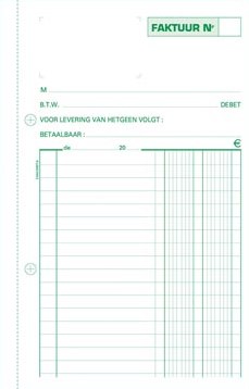 Exacompta facturen  21 x 13,5 cm tripli verticaal Nederlandstalig