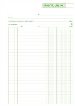 Exacompta facturen 29,7 x 21 cm dupli verticaal Nederlandstalig
