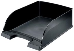 Brievenbak Leitz Plus 5233 Jumbo zwart stapelbaar A4