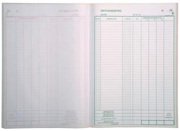 Exacompta ontvangsten 29,7 x 21 cm Nederlandstalig dupli 50 x 2 vel-2