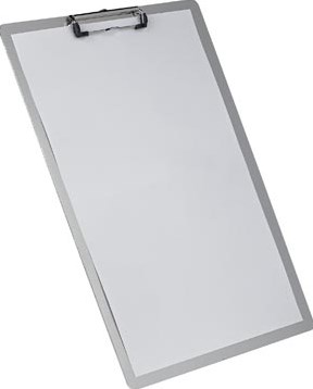 Klemplaat aluminium voor A3 staand zilver-2