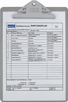 Klembord MAUL A4 staand RVS met klem 1 stuk-3