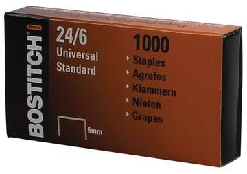 Bostitch nietjes 24-6-1MGAl 6 mm verzinkt voor B440f B660, B650, B3000, B3100, B202, B2500, B440LR...