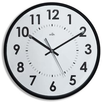 Wandklok zwart quartz diameter 30 cm Orium by CEP