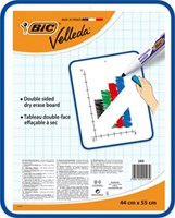 Whiteboard magnetisch 44 x 55 cm dubbelzijdig Bic Velleda