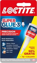 Loctite Secondelijm Super Glue Precision, 5 g + 50 % gratis, op blister