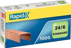 Nietjes 24/6 koper Rapid doos van 1.000 nietjes