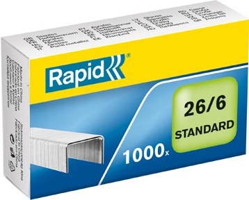 Rapid nietjes 26/6 doos van 1.000 nietjes